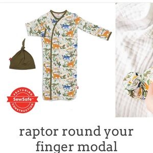 Magnetic Me Raptor Round Your Finger Modal Magnetic Gown & Hat Size NB-3 months
